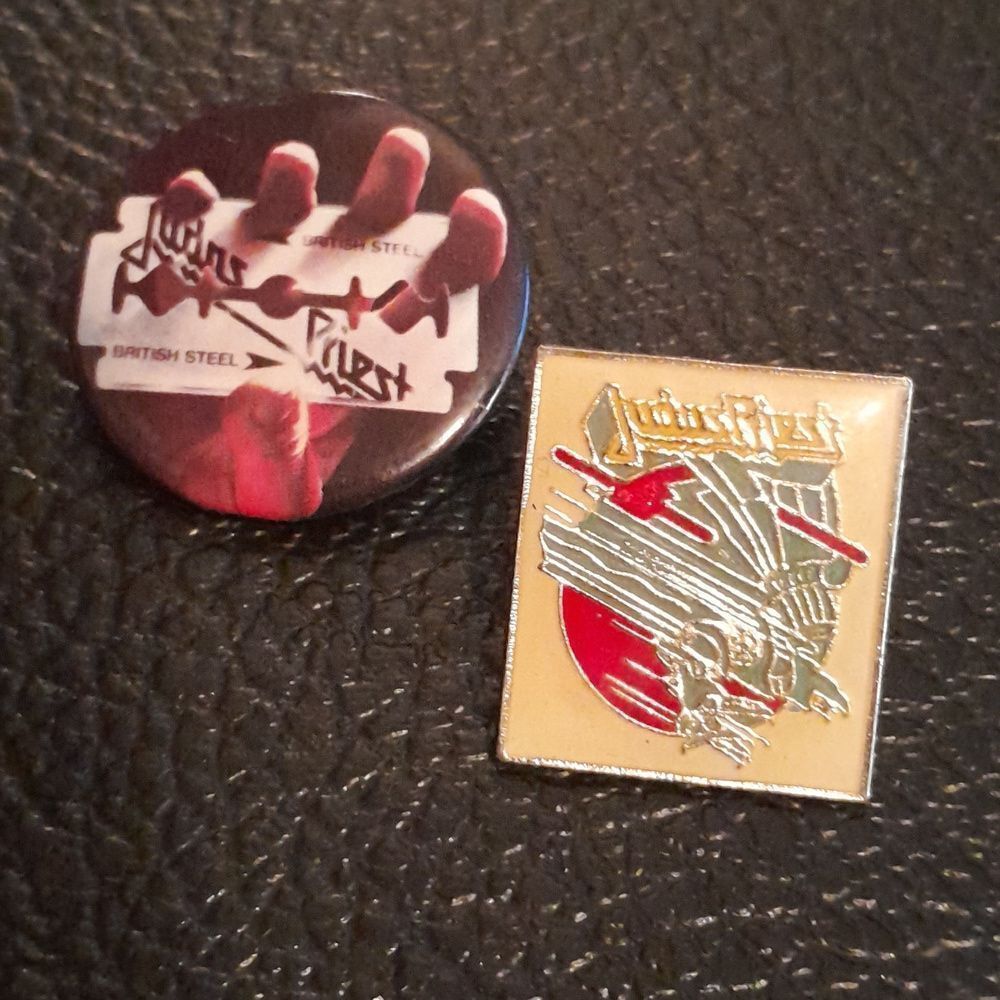 !!Vintage Judas Priest Pins Set of 2